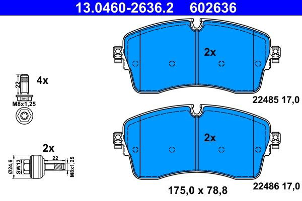 Колодки ATE 13046026362 цена, от 83.72 USD