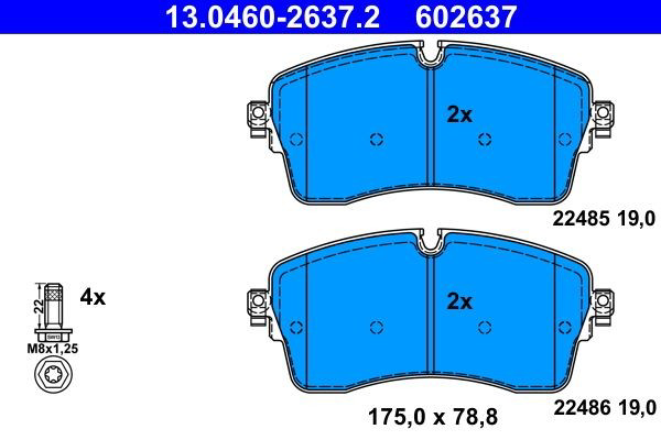 Колодки ATE 13046026372 цена, от 102.11 USD
