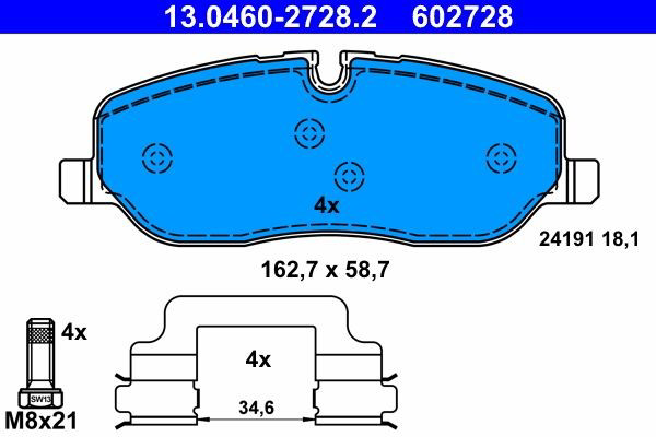 Колодки ATE 13046027282 цена, от 75.40 USD