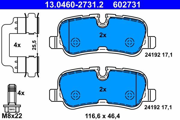 Колодки дисковые  ATE 13046027312 цена, от 56.62 USD