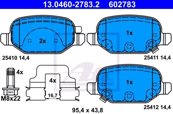 Колодки дисковые  ATE 13046027832 цена, от 31.90 USD