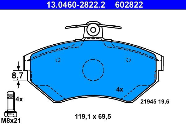 Колодки ATE 13046028222 цена, от 19.46 USD