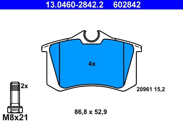 Колодки дисковые  ATE 13046028422 цена, от 22.44 USD
