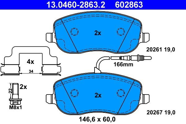 Колодки ATE 13046028632 цена, от 26.97 USD