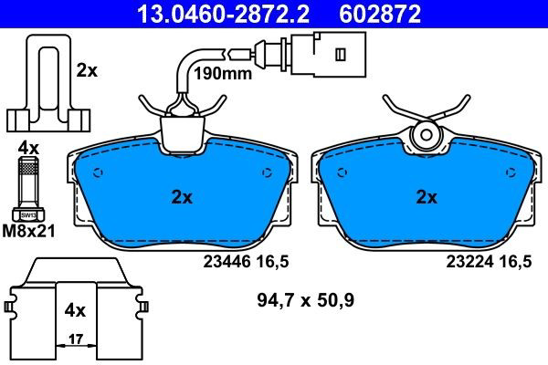 Колодки дисковые  ATE 13046028722 цена, от 17.74 USD