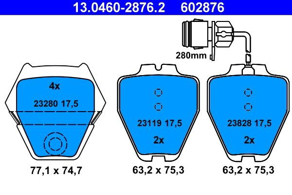 Колодки ATE 13046028762 цена, от 65.07 USD
