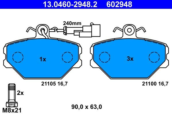 Колодки ATE 13046029482 цена, от 12.81 USD