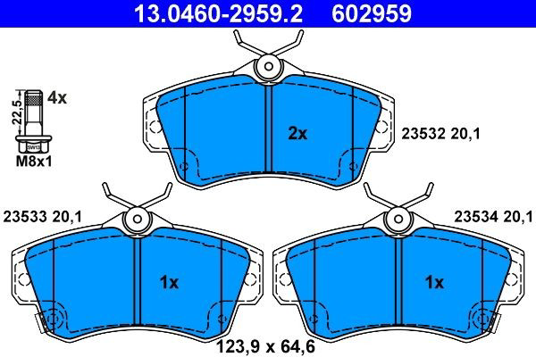 Колодки ATE 13046029592 цена, от 33.72 USD