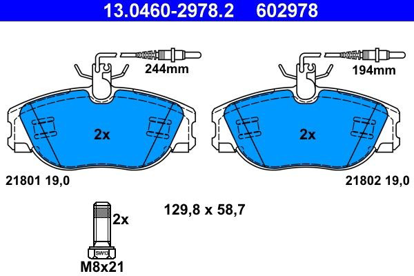 Колодки ATE 13046029782 цена, от 17.74 USD