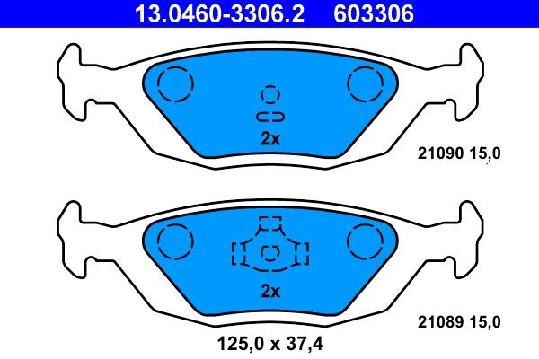 Колодки дисковые  ATE 13046033062 цена, от 17.26 USD