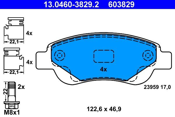 Колодки ATE 13046038292 цена, от 23.59 USD