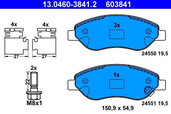 Колодки ATE 13046038412 цена, от 24.93 USD