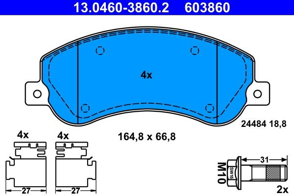 Колодки ATE 13046038602 цена, от 82.74 USD