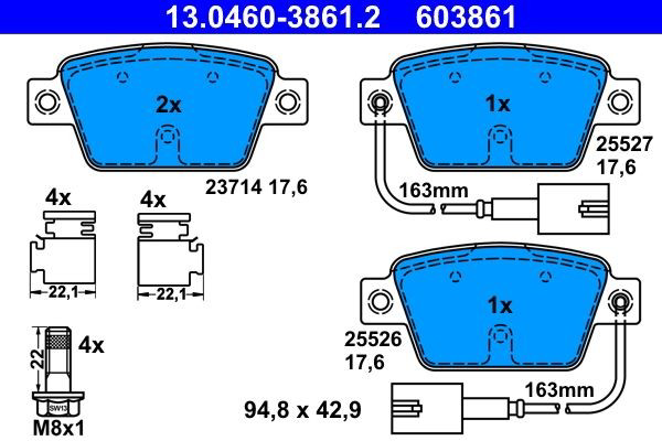 Колодки дисковые  ATE 13046038612 цена, от 24.15 USD