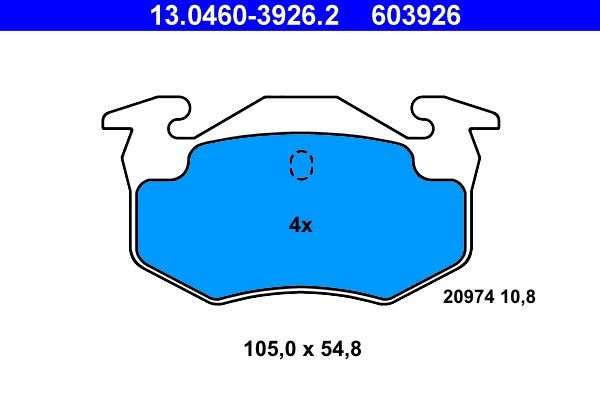 604026 VALEO Колодки тормозные дисковые комплект