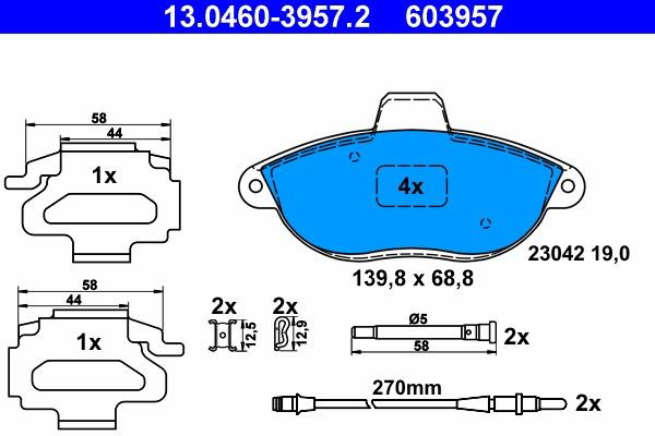 Колодки ATE 13046039572 цена, от 18.74 USD