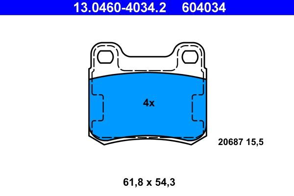 Колодки дисковые  ATE 13046040342 цена, от 18.01 USD
