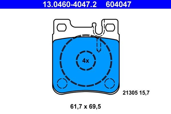 Колодки дисковые  ATE 13046040472 цена, от 46.42 USD
