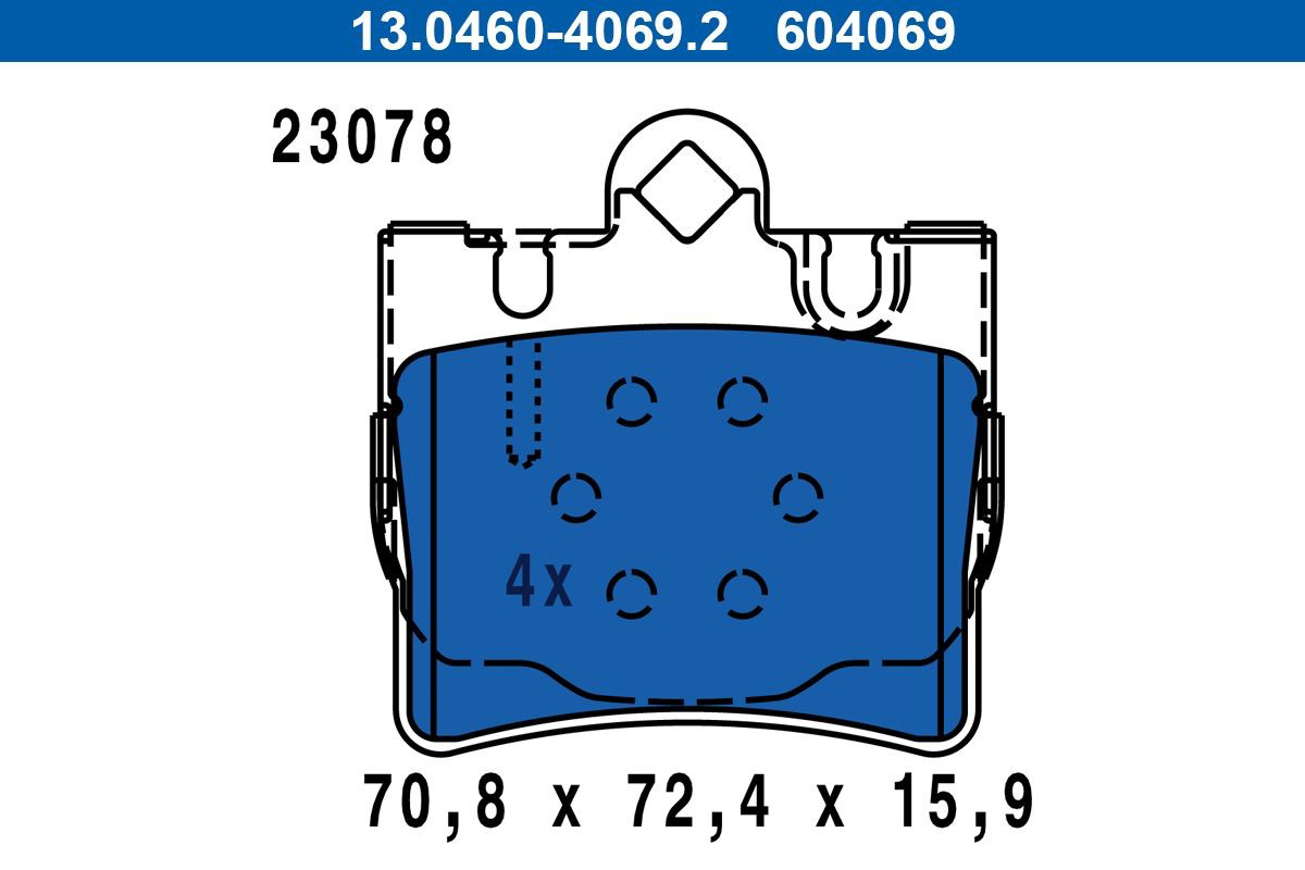 Колодки дисковые  ATE 13046040692 цена, от 50.07 USD