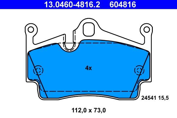Колодки дисковые  ATE 13046048162 цена, от 83.56 USD