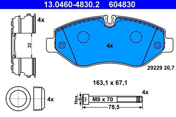 Колодки ATE 13046048302 цена, от 30.61 USD