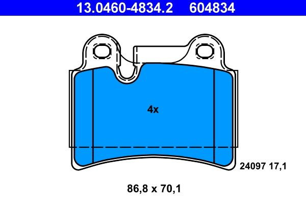 Колодки дисковые  ATE 13046048342 цена, от 33.98 USD