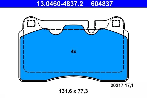 Колодки ATE 13046048372 цена, от 119.14 USD