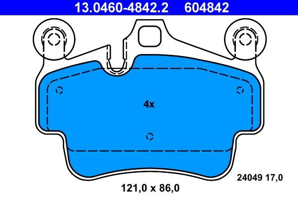 Колодки ATE 13046048422 цена, от 88.63 USD