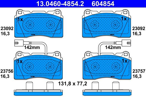 Колодки ATE 13046048542 цена, от 55.42 USD