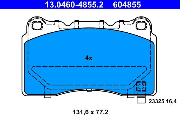 Колодки ATE 13046048552 цена, от 51.87 USD