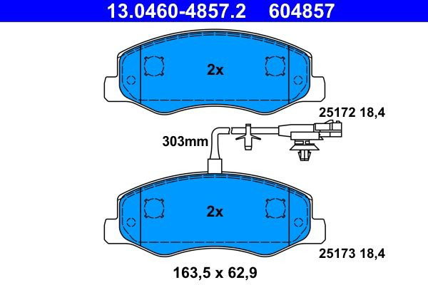 Колодки дисковые  ATE 13046048572 цена, от 62.56 USD