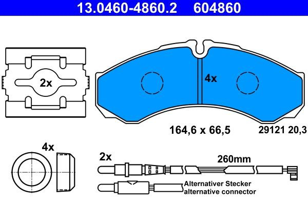 Колодки дисковые  ATE 13046048602 цена, от 26.63 USD