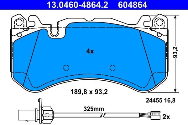Колодки ATE 13046048642 цена, от 102.66 USD