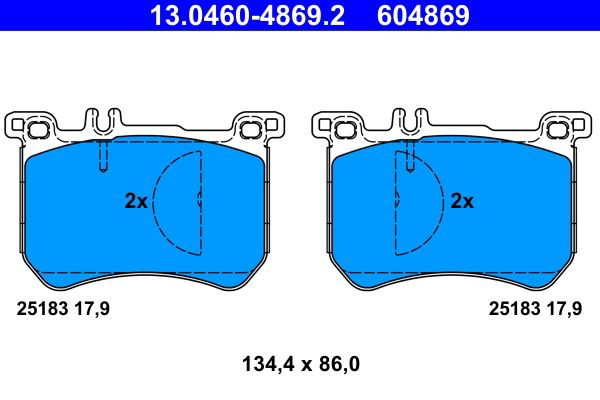 Колодки ATE 13046048692 цена, от 104.29 USD