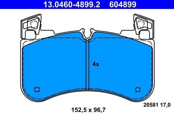 Колодки ATE 13046048992 цена, от 178.14 USD