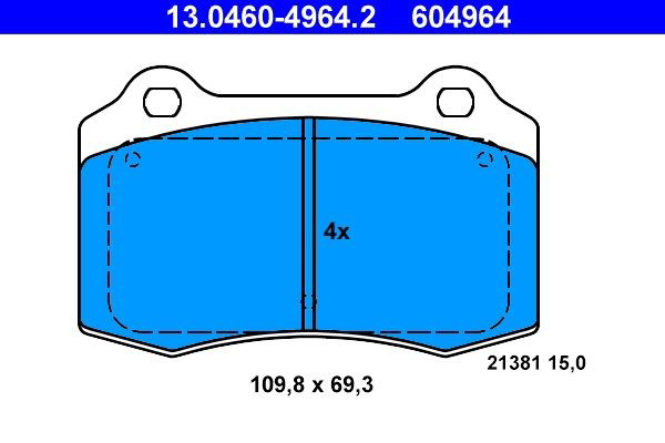 Колодки ATE 13046049642 цена, от 52.25 USD