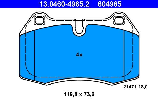 Колодки ATE 13046049652 цена, от 57.30 USD
