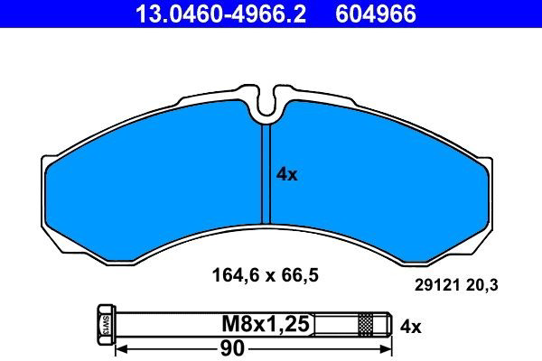 Колодки дисковые  ATE 13046049662 цена, от 22.11 USD