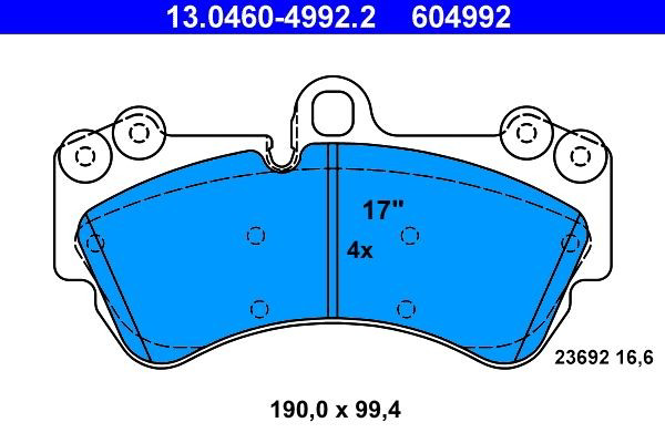 Колодки ATE 13046049922 цена, от 83.80 USD