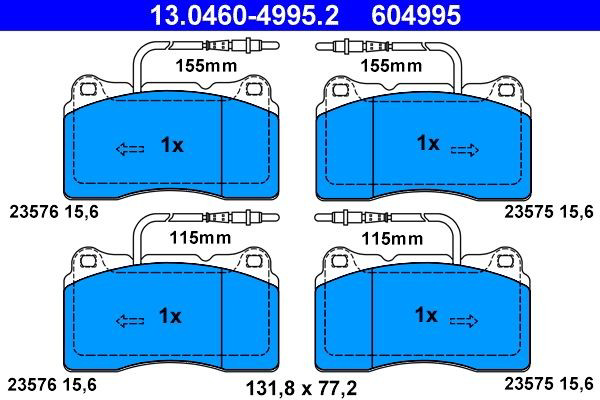 Колодки ATE 13046049952 цена, от 41.56 USD