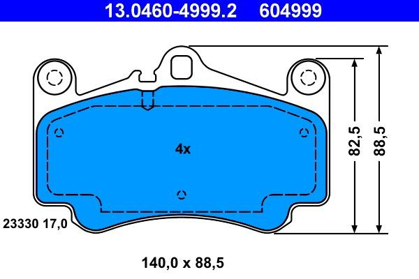 Колодки ATE 13046049992 цена, от 68.45 USD