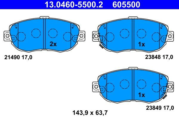 Колодки ATE 13046055002 цена, от 63.34 USD