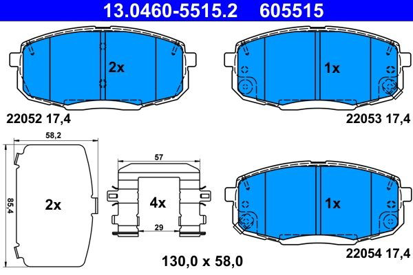 Колодки ATE 13046055152 цена, от 62.77 USD