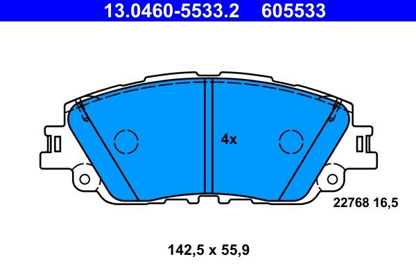 Колодки ATE 13046055332 цена, от 54.92 USD