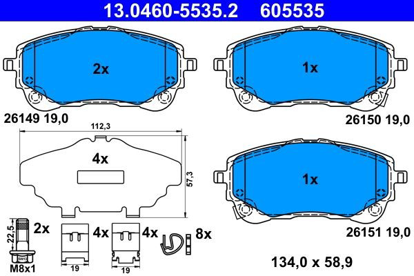 Колодки ATE 13046055352 цена, от 76.27 USD