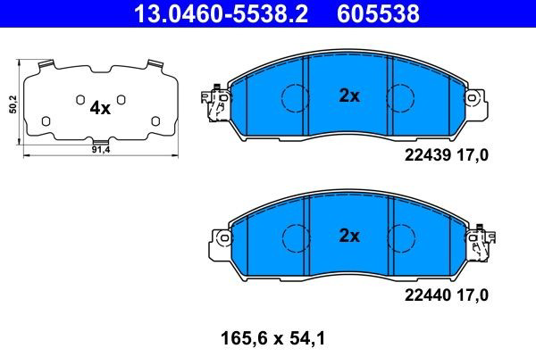 Колодки ATE 13046055382 цена, от 58.46 USD