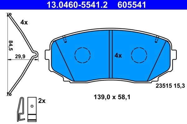 Колодки ATE 13046055412 цена, от 25.52 USD