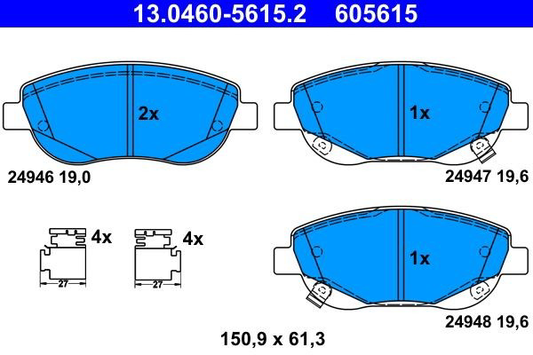 Колодки ATE 13046056152 цена, от 78.55 USD