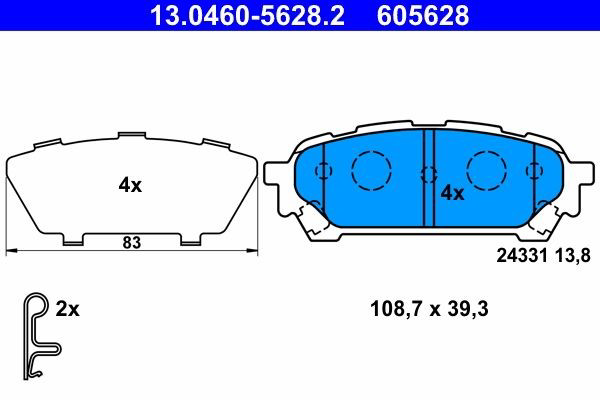 Колодки дисковые  ATE 13046056282 цена, от 31.09 USD