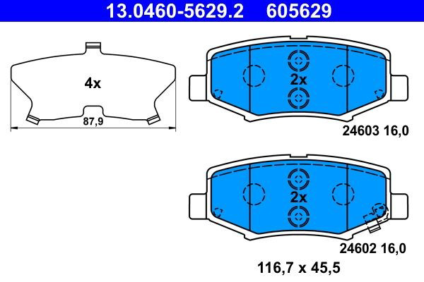 Колодки дисковые  ATE 13046056292 цена, от 60.75 USD